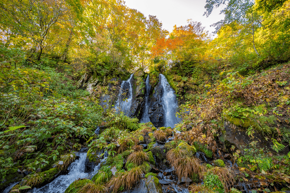 ドッコ沼から徒歩20分の不動滝